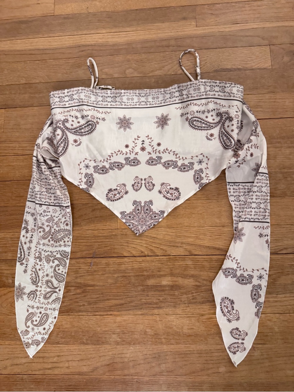 Mixed Threads Women's White Paisley Bandana Cami Top - Size L
 b11